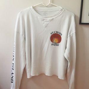 White Waffle Pacsun LS Tee